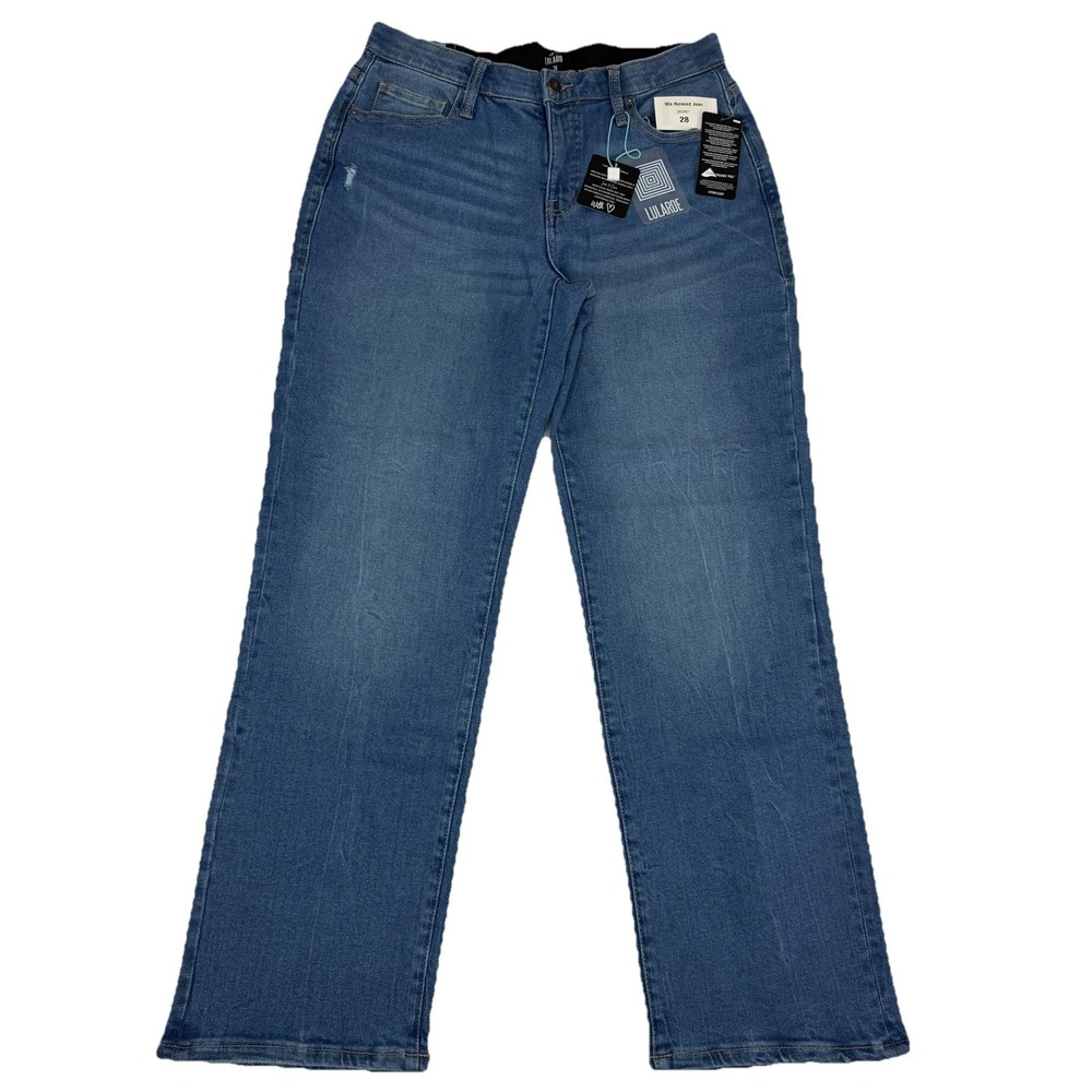 NWT Lularoe Women's '90s Relaxed Jeans Size 28 Stretch Med Wash NEW